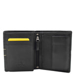 Mens Real Leather Small Bifold Wallet HOL800 Black 4