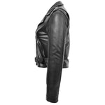 Womens Leather Biker Brando Jacket Kate Black 5