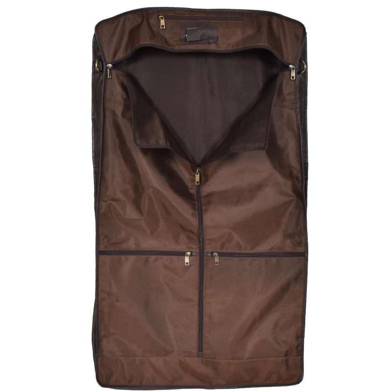 Travel Weekend Leather Suit Carrier Canico Brown 7