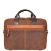 leather briefcase with twin grab handles