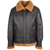 Men's B3 Sheepskin Jacket Detachable Hoodie Ruben Brown Ginger 2