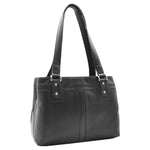 Womens Leather Mid Size Shopper Handbag Bellevue BlackWomens Leather Mid Size Shopper Handbag Bellevue Black 4