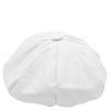 Womens Real Leather Peaked Beret Cap Ballon White 5