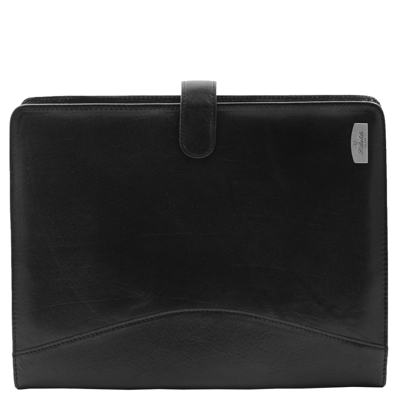 Genuine Leather Portfolio Case A4 Size Ombersley Black