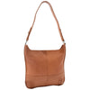 Womens Real Leather Hobo Shoulder Handbag HOL842 Cognac