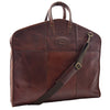  Real Leather Suit Carrier Large Capacity Travel Garment Bag Oxford Brown 4