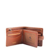 Mens Real Leather Wallet Coins Notes RFID HOL242 Tan 5
