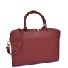 womens red leather handbag