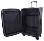 Four Wheel Suitcase Luggage Soft Casing TSA Lock Neptune Black 5