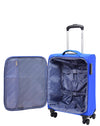 Four Wheel Lightweight Soft Suitcase Luggage TSA Lock HL22 Blue small-3