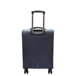 Lightweight Hand Luggage Grey 4 Wheel Cabin Size Soft Suitcase Voyage