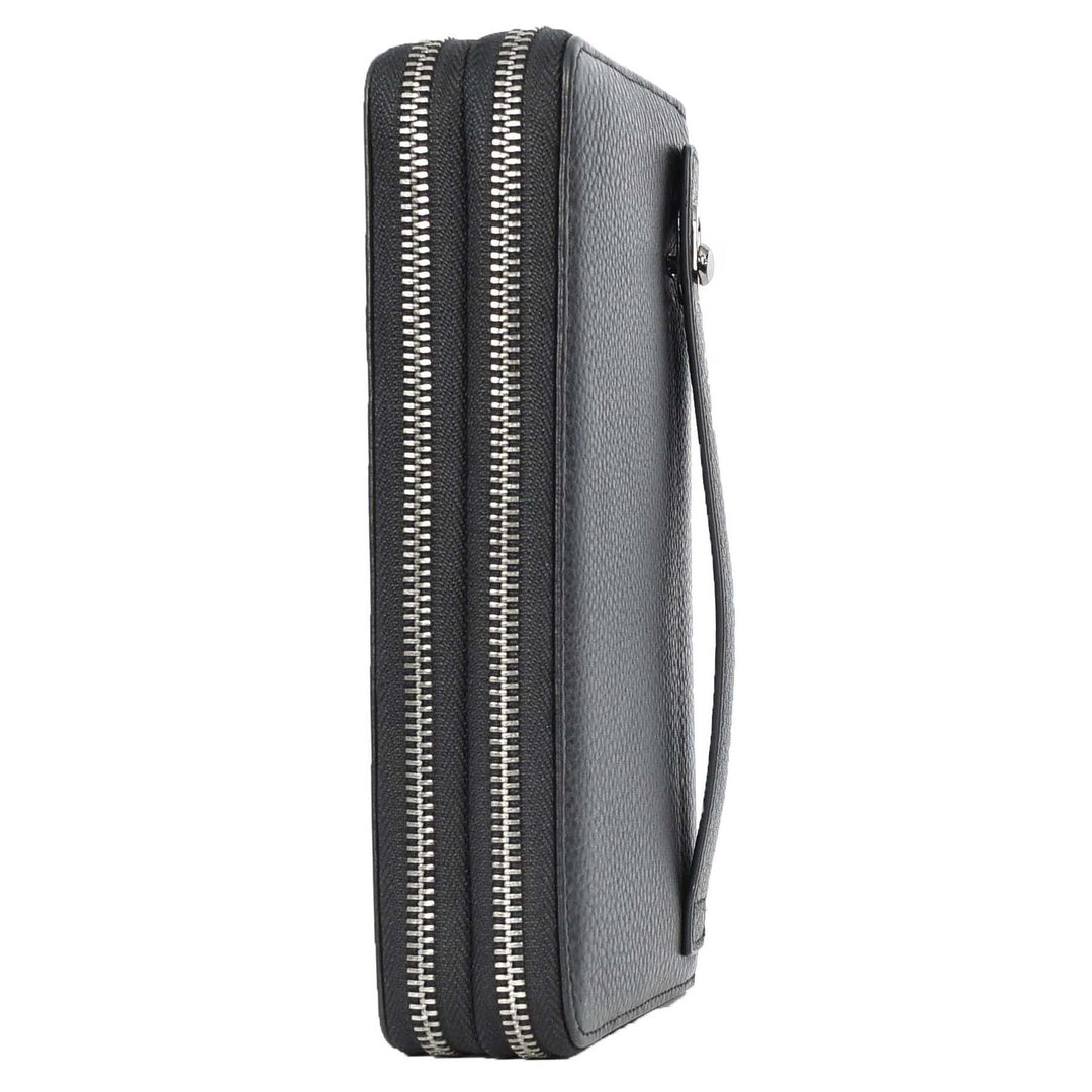 Womens Real Leather Clutch Purse Large Multi Slots Coins Cards Notes Wallet Pavia Black-2