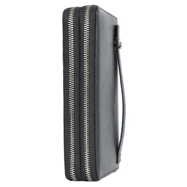 Womens Real Leather Clutch Purse Large Multi Slots Coins Cards Notes Wallet Pavia Black-2