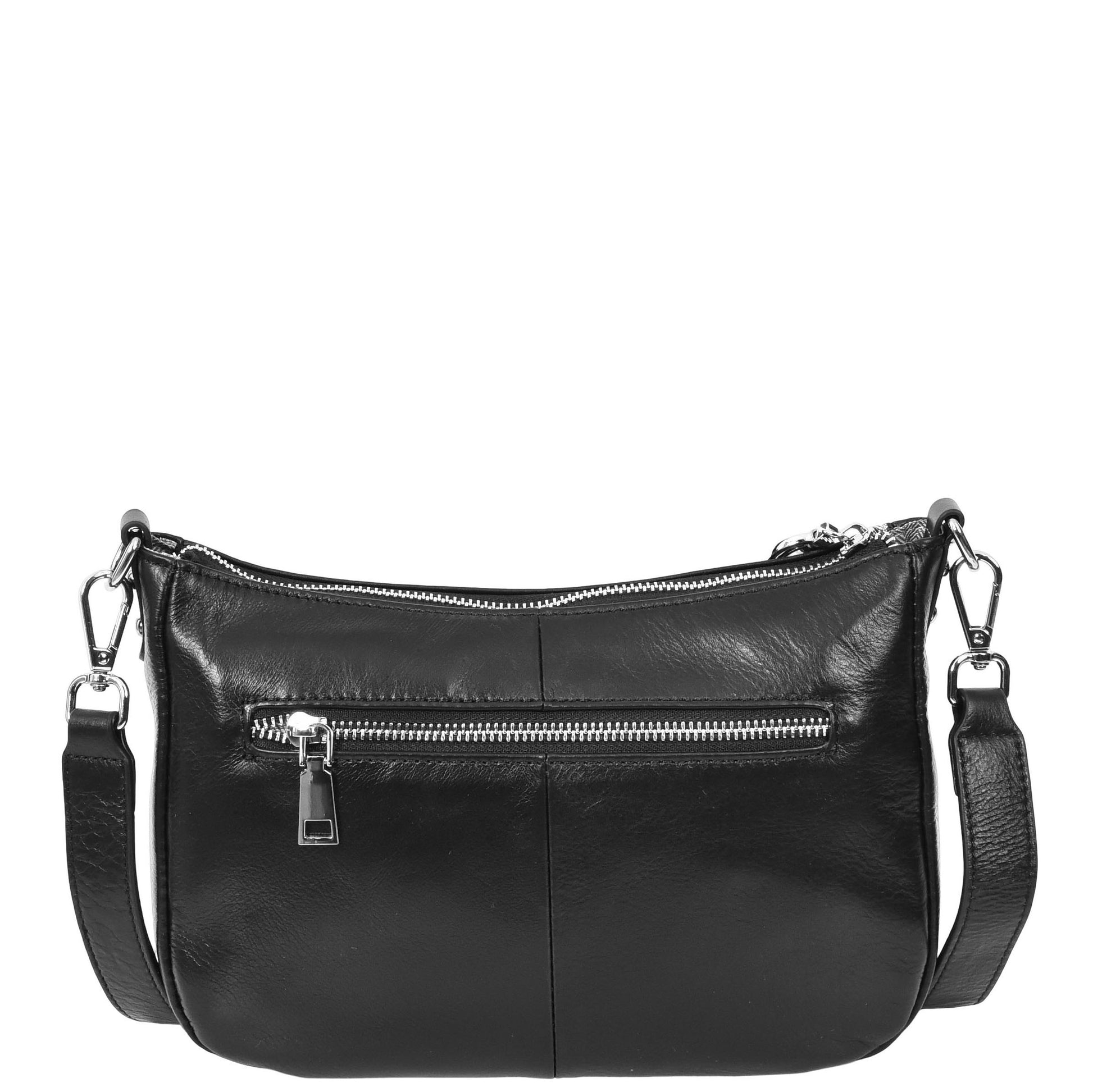 Womens Leather 2-in-1 Cross Body Handbag Aurora Black 1