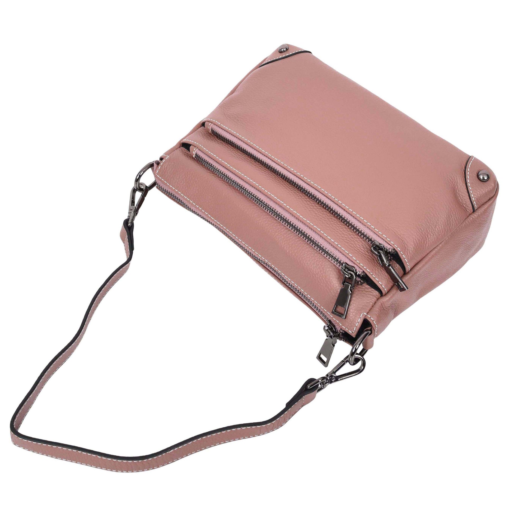 Womens Leather 2-in-1 Cross Body Shoulder Bag Olivia Rose 4