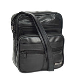 Soft Leather Man Bag Mens Cross Body Messenger Pouch HOL1541 Black 10