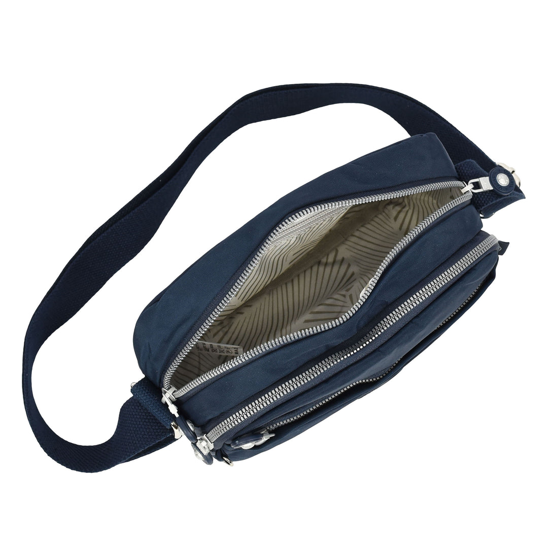 Womens Small Cross Body Bag Travel Organiser Sling Pouch Anya Navy