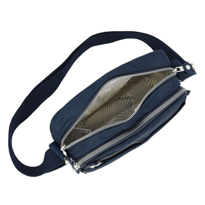 Womens Small Cross Body Bag Travel Organiser Sling Pouch Anya Navy