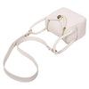 Womens Faux Leather Mini Shoulder Bag Celeste White 4