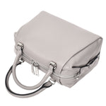 Womens Leather Small Barrel Shape Handbag Luna Grey 4