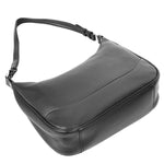 Womens Leather Hobo Style Shoulder Bag Daphne Black 5