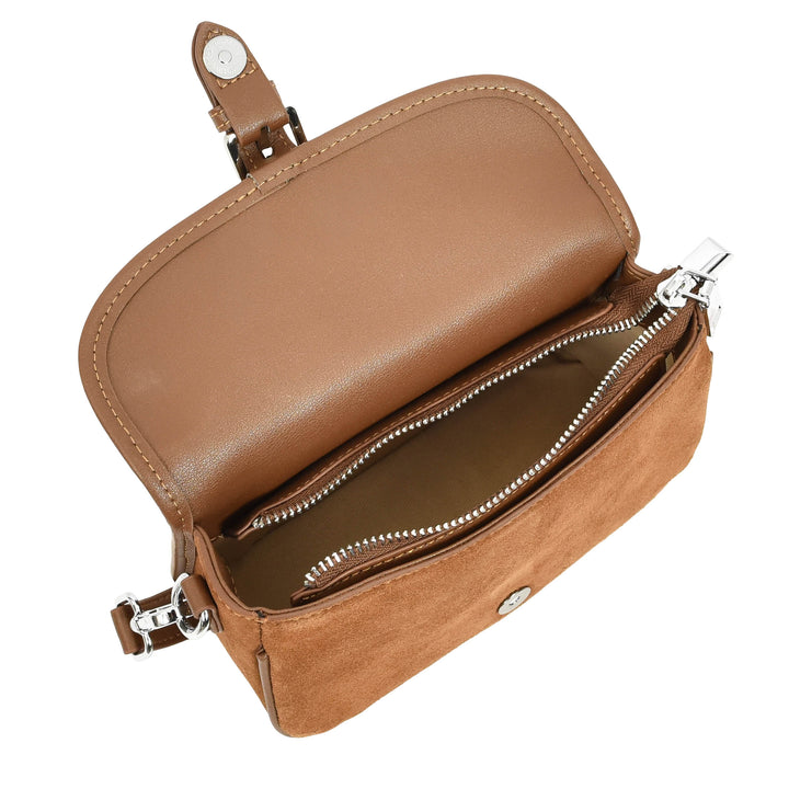 Women’s Real Suede Crossbody Bag Small Handbag Elodie Tan 7