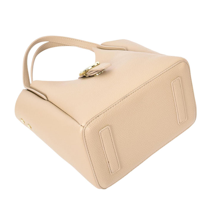Womens Faux Leather Small Handbag Jasmine Beige 5