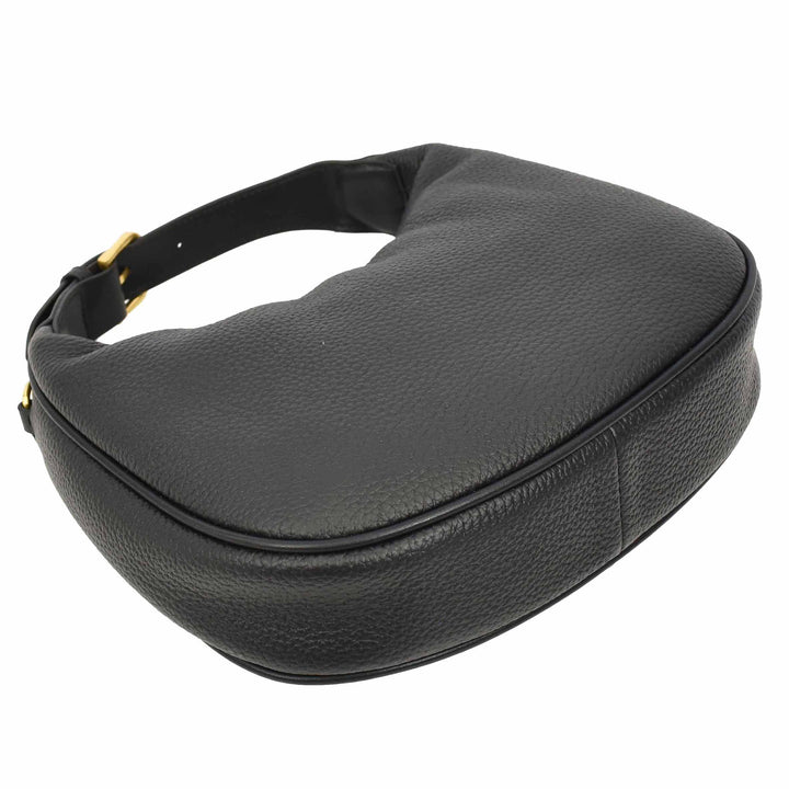 Women's Oval Shoulder Bag Leather Hobo Purse Dakota Black 8