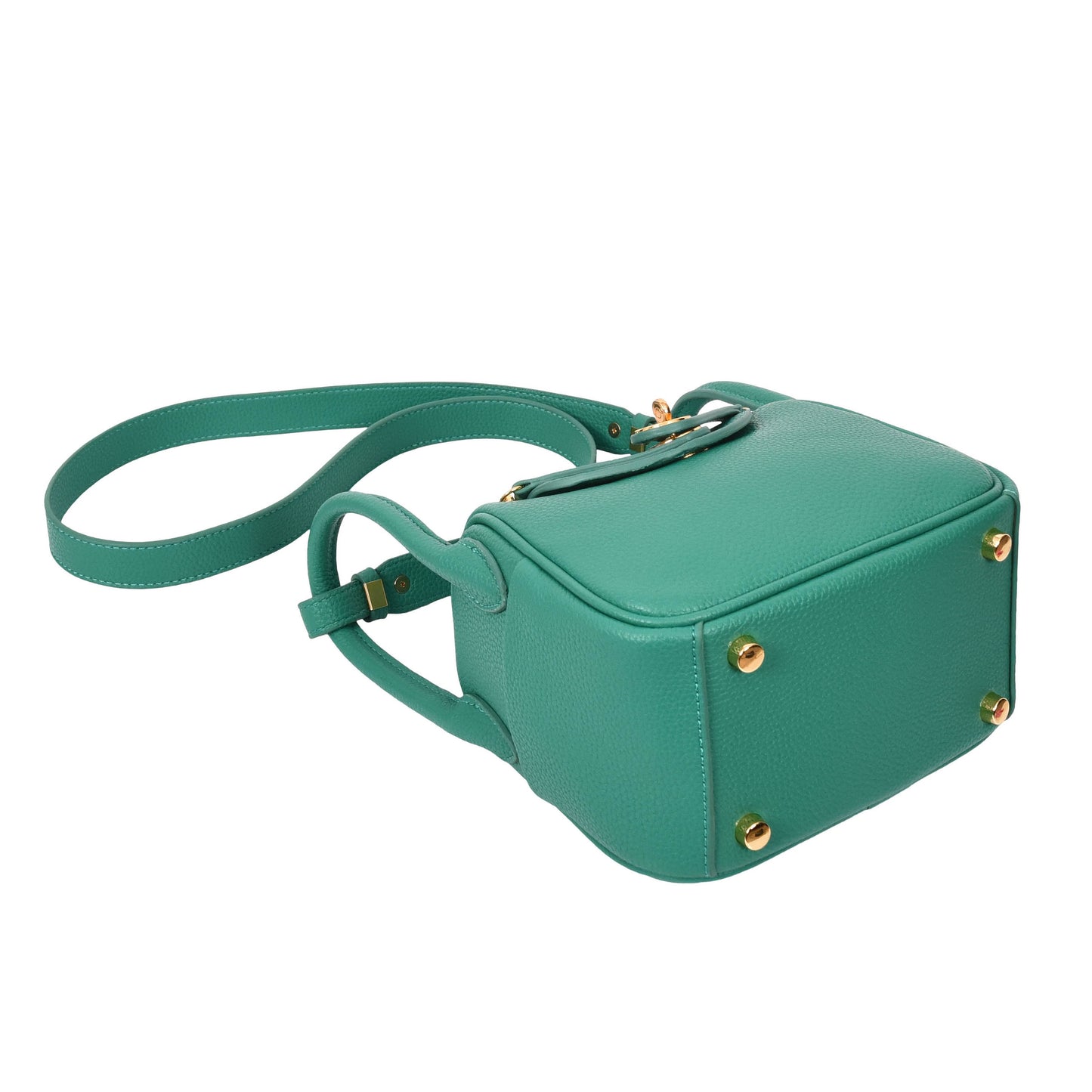 Womens Faux Leather Mini Shoulder Bag Celeste Green 5