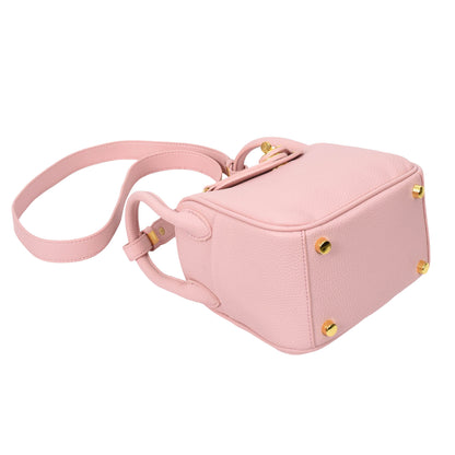 Womens Faux Leather Mini Shoulder Bag Celeste Pink 5