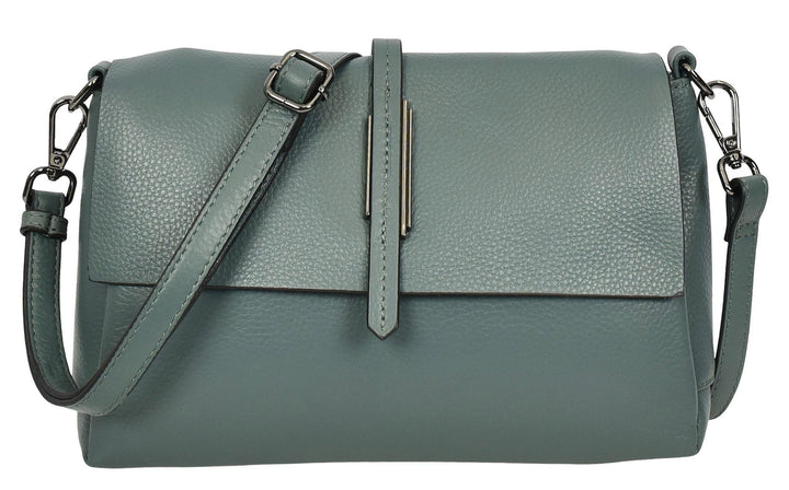 Women's Premium Leather Shoulder Bag 2-in-1 Style Handbag  Zelia Teal