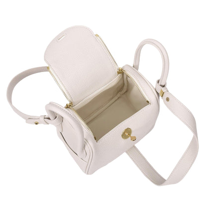 Womens Faux Leather Mini Shoulder Bag Celeste White 6