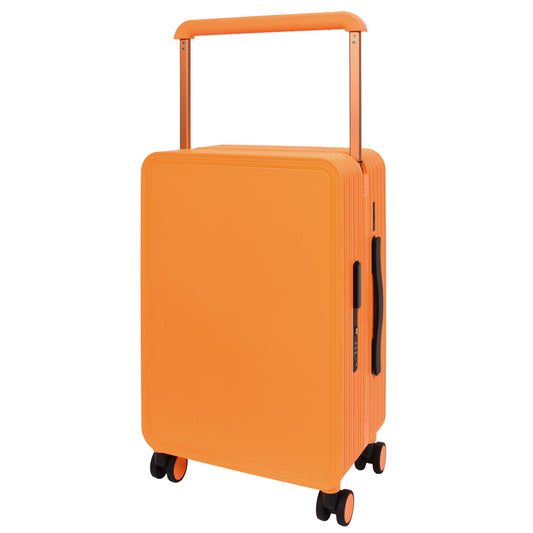 20" Cabin Size USB Port Suitcase Four Wheels Hard Shell Luggage Expedition Orange-2