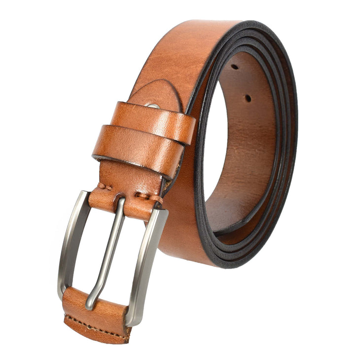 Mens Real Leather Handmade Casual Style Every Day Adjustable Daily Wear Belt Taraz Tan
