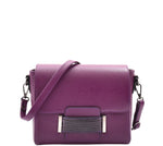 Womens Cross Body Messenger Bag Adjustable Shoulder Strap LINDA Purple