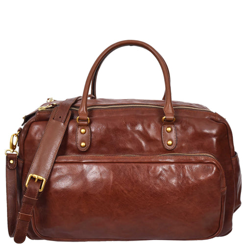 Genuine Leather Large Size Holdall Travel Duffle Bag HOL716 1