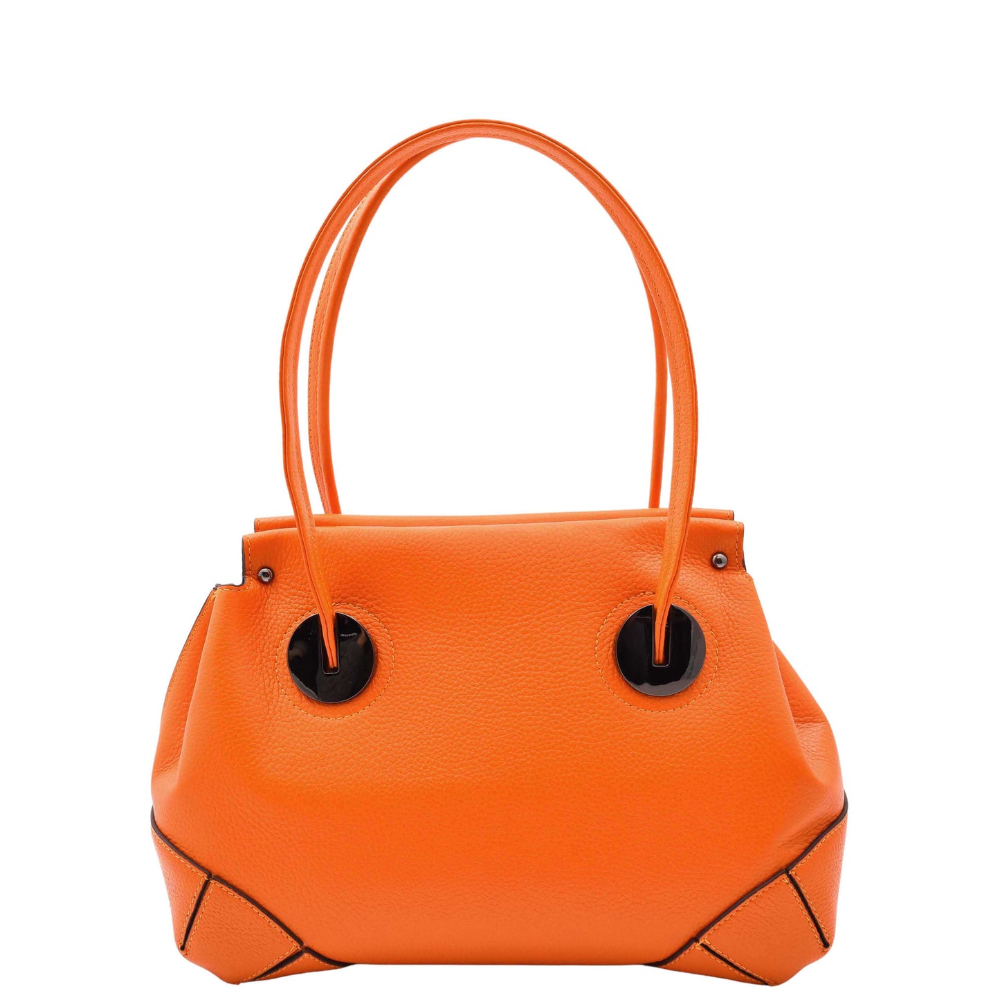 Leather Shoulder bag For Women Zip Medium Tote Handbag Susan Orange 1