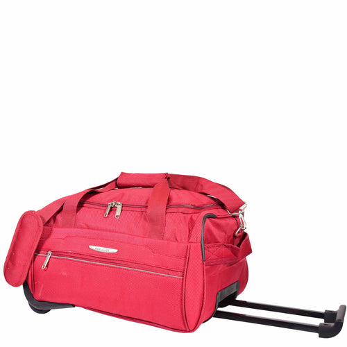 Wheeled Holdall Duffle Mid Size Bag HOL214 Red 7