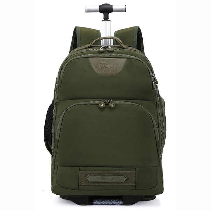 Wheeled Laptop Backpack Convertible Trolley Jetmax Green 1
