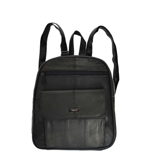 Womens Soft Leather Backpack Daypack Bag HOL0591 Black 1