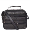 Mens Messenger Cross Body Bag Soft Leather Small Black HOL909 1