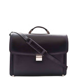 Real Leather Business Briefcase for Men Executive Bag HENRY Black