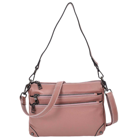 Womens Leather 2-in-1 Cross Body Shoulder Bag Olivia Rose