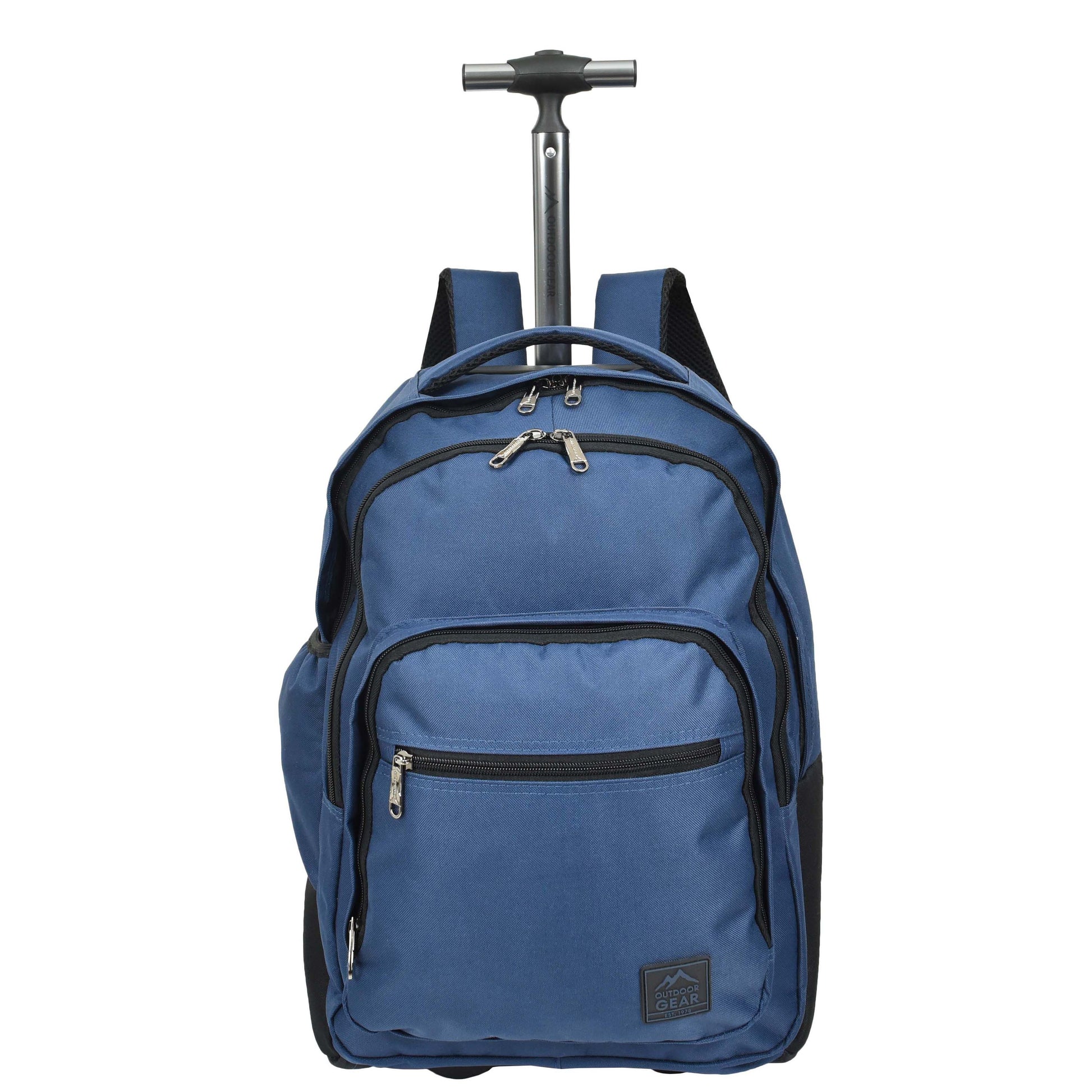 Cabin Size Backpack Wheels Hiking Trekking Telescopic Handle Vulcan Navy 1