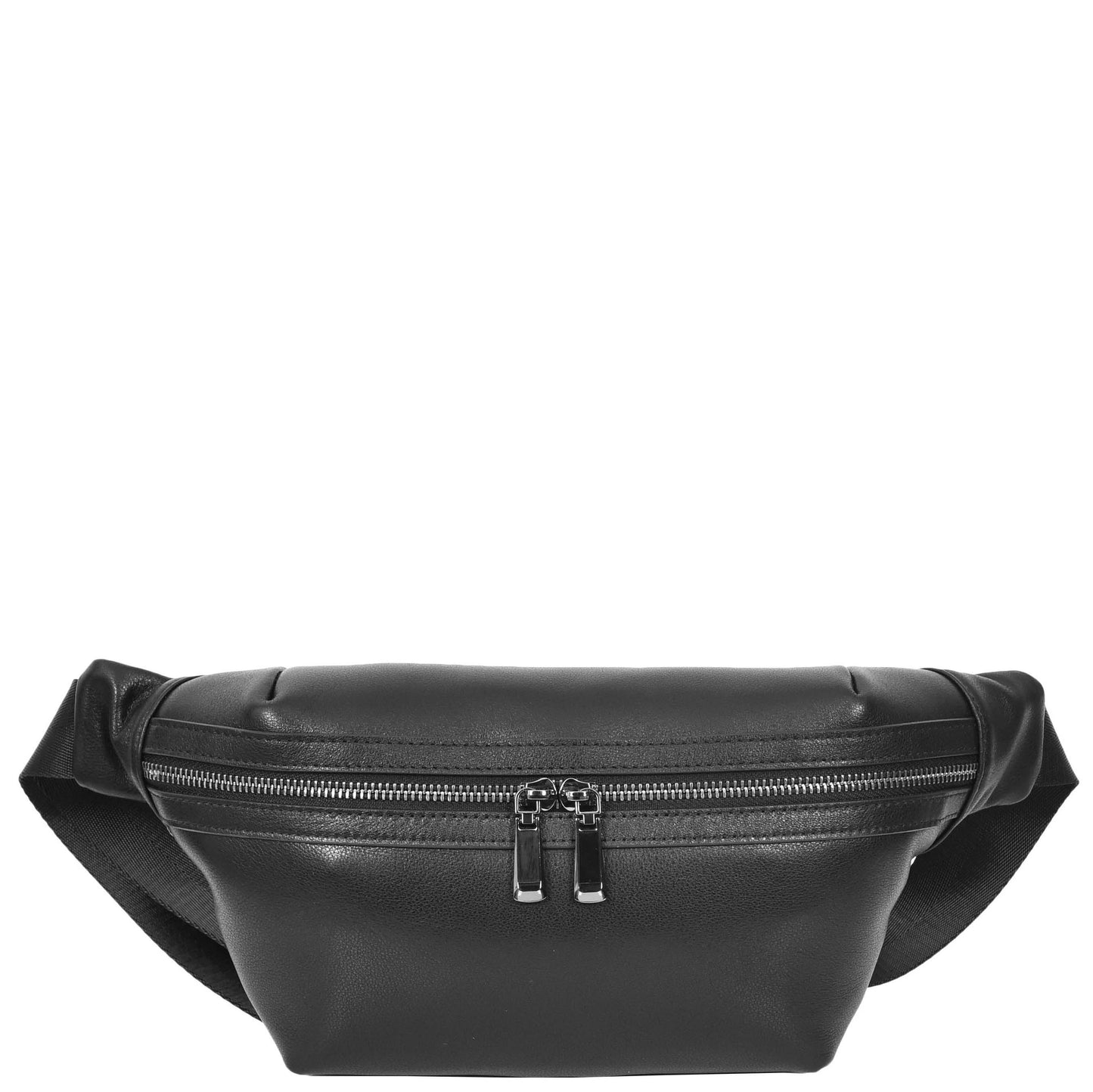 Real Leather Bum Bag Brighton Black 1