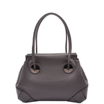 Leather Shoulder bag For Women Zip Medium Tote Handbag Susan Grey 1