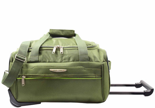 Wheeled Holdall Duffle Mid Size Bag HOL214 Khaki