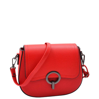 Real Leather Small Size Cross Body Bag for Women Zora Red