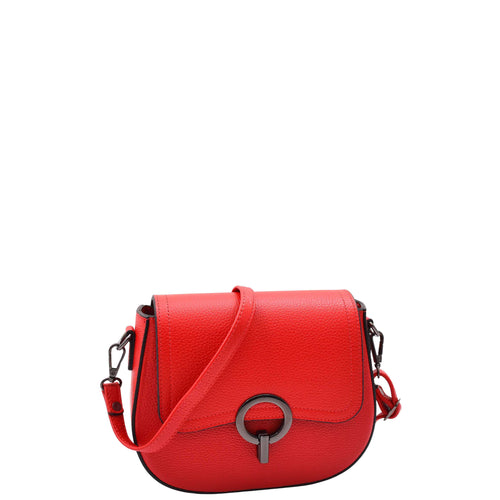 Real Leather Small Size Cross Body Bag for Women Zora Red 1