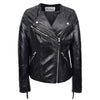 Womens Pure Leather Casual Biker Jacket Cross Zip Shelly 1